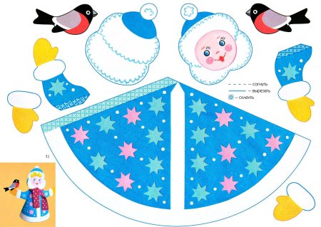 Поделка Снегурочка из бумаги