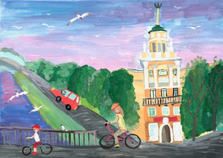Детские рисунки города