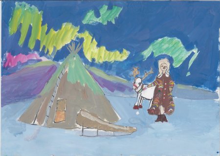 Рисование на тему народы севера