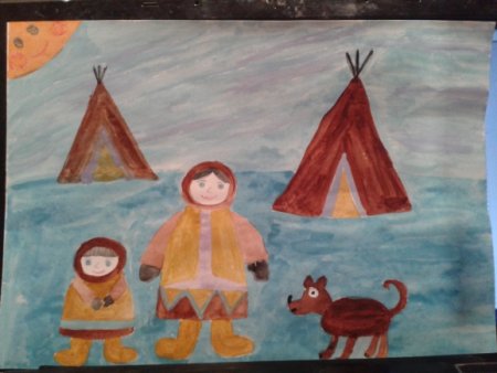 Рисование в подготовительной группе на тему народы севера.