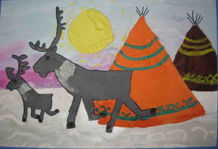 Рисование на тему народы севера