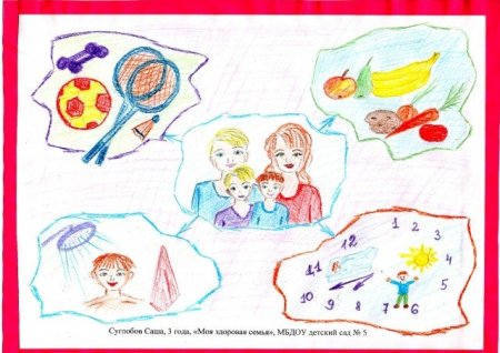 Рисунок на тему здоровая семья