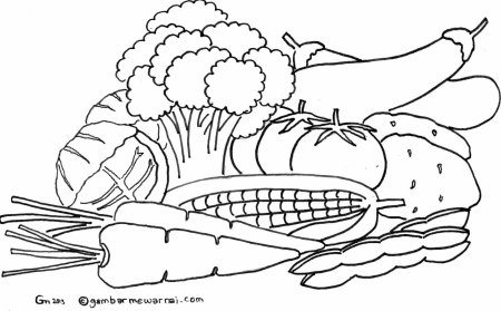 Раскраска. Овощи.