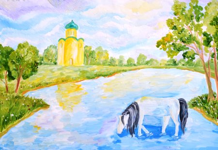 Родные просторы рисунок