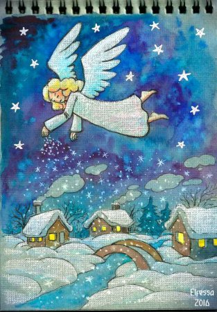 Дети рисуют ангелов