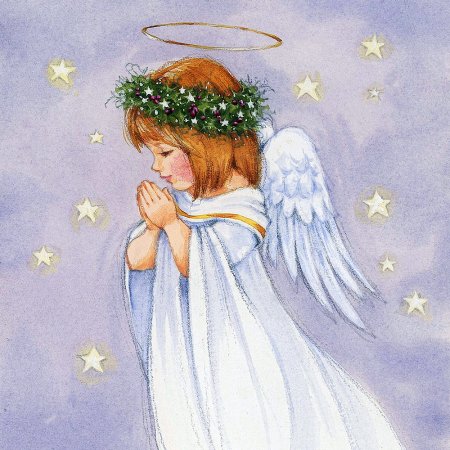 Лоскутное панно с Рождественский ангелами