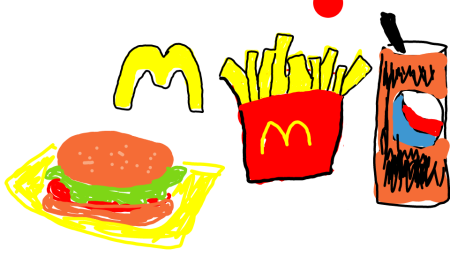 Еда из Макдональдса рисунки