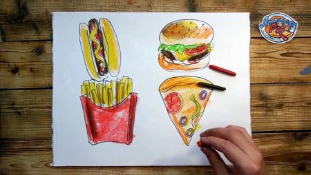 Рисование фастфуда