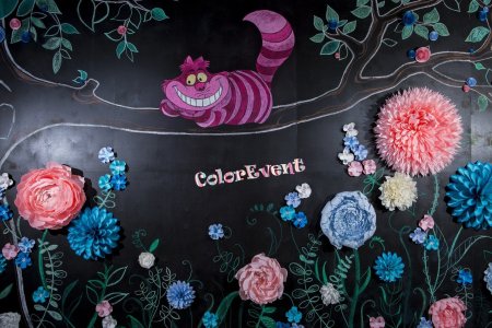 Грифельная доска с цветами