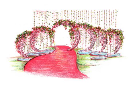 Эскизы свадебного декора