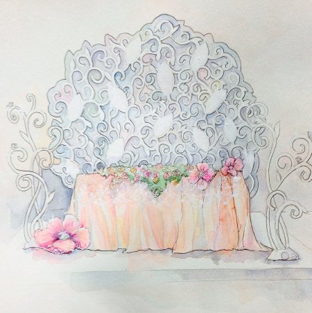 Макет свадебного декора