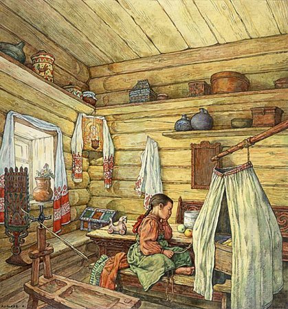 Русская изба в древней Руси