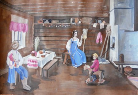 Изображение крестьянской избы