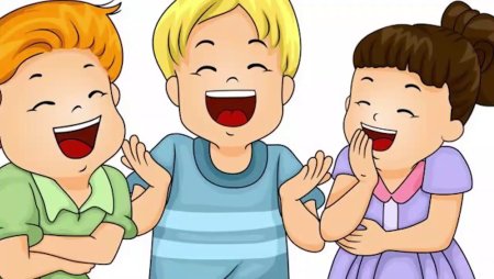 Дети смеются мультяшные