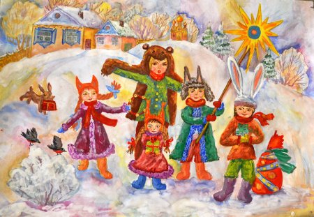 Рисунок на тему колядки