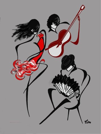 Рисунок танцующих людей