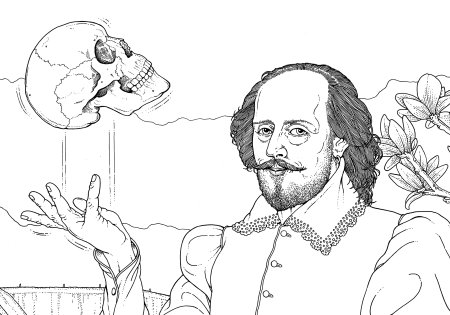Уильям Шекспир рисунок