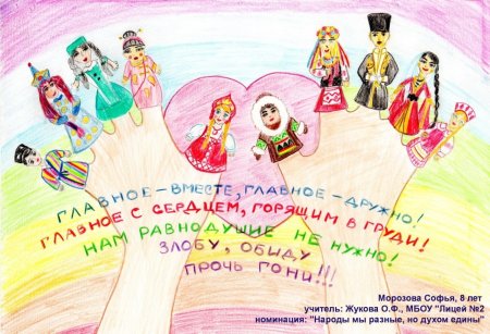Плакат на тему Дружба народов