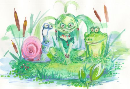 Кикимора поделка из листьев