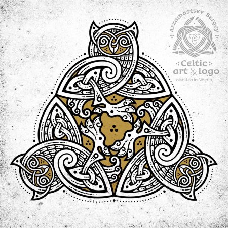 Татуировка Скандинавия кельты Сова