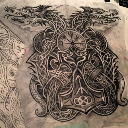 Тату Мьельнир Скандинавская мифология