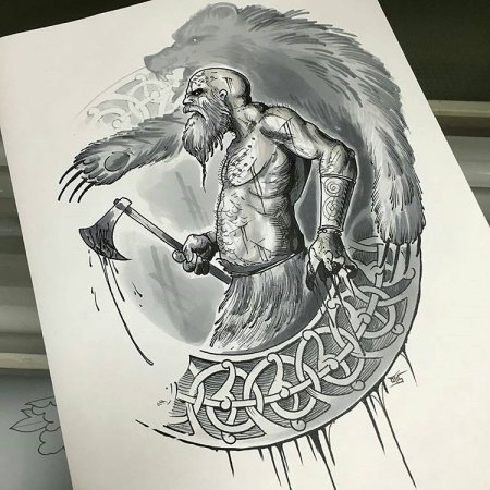 Древнескандинавская мифология арт Викинги