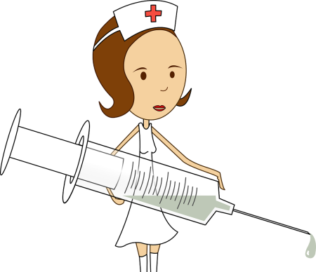 Медсестра со шприцом