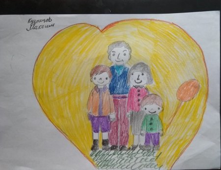 Детские рисунки моя семья