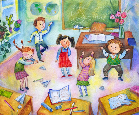 Нарисовать школьный класс