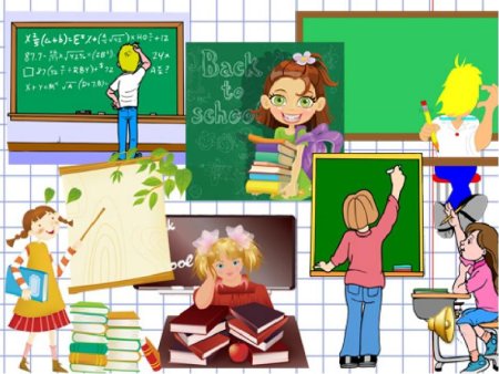 Дети идут в школу рисунок