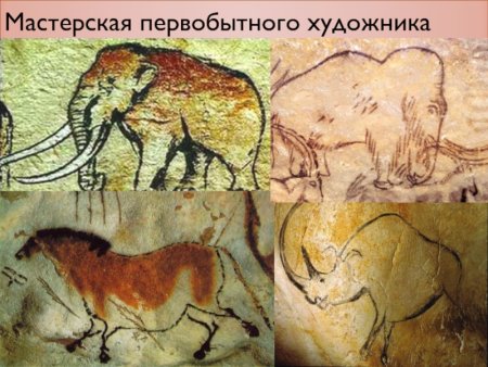 Каменный век Наскальная живопись мамонт