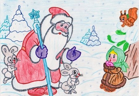 Иллюстрация к сказке Мороз Иванович для 3 класса