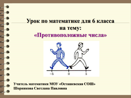 Модули противоположных чисел