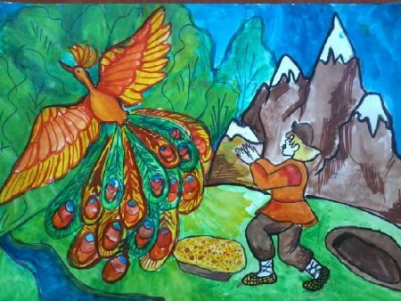 Рисунок на тему Колобок