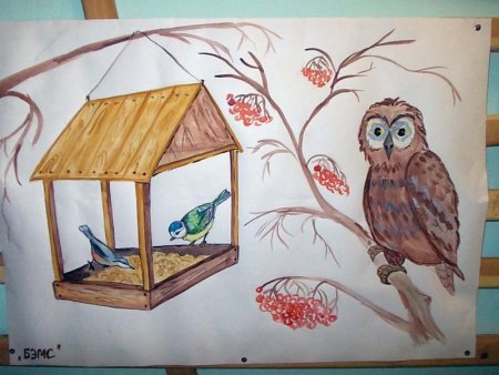 Рисунок на тему Синичкин календарь