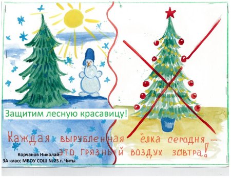 Плакат в защиту елок