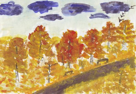 Урок изо на тему осень