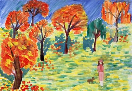 Рисование на тему осень