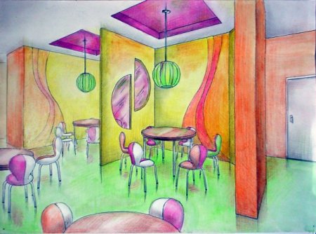 Эскиз интерьера школы