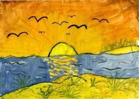 Рисунок к пьесе утро э.Грига