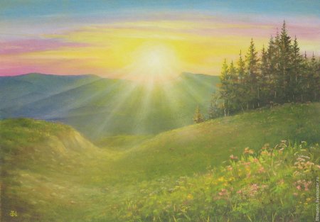 Солнечные пейзажи маслом