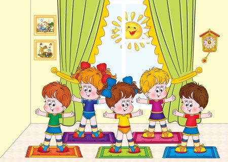 Зарядка в детском саду