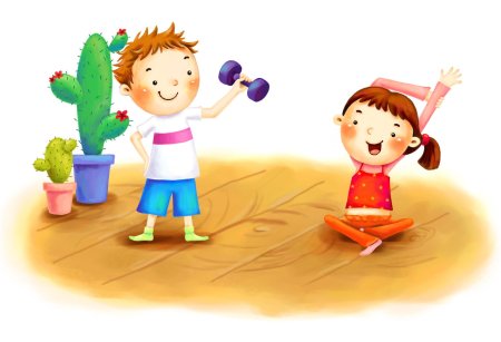 Зарядка для детей мультяшная