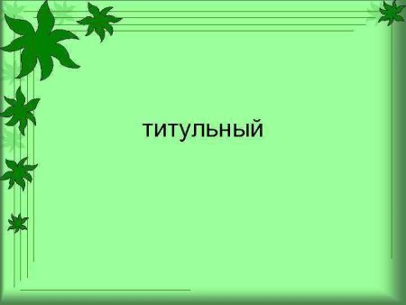 Титульный лист презентации