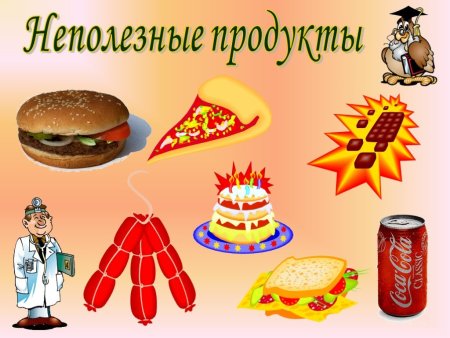 Вредная и полезная пища рисунок