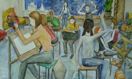 Занятия в художественной школе