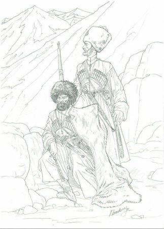 Кавказские рисунки карандашом