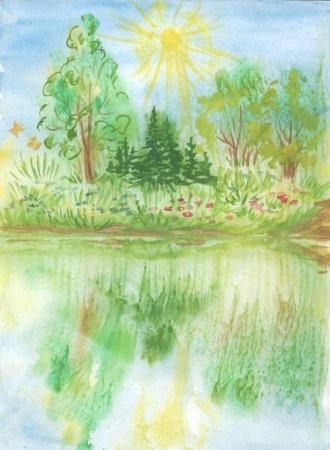 Монотипия Весна для детей