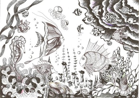 Рисование Морское дно