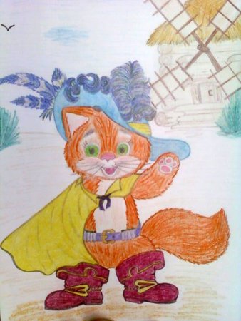 Рисунок к сказке кот в сапогах